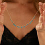 Custom Morse Code Turquoise Necklace, thumbnail 5 of 9