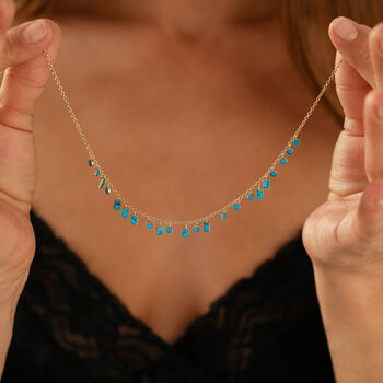 Custom Morse Code Turquoise Necklace, 5 of 9