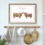 Personalised Highland Cow Print, thumbnail 4 of 4