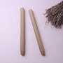 G Decor Velluto Noce Verde Set Of Two Extra Tall Dinner And Taper Candles With Ribbed Velvet Matte Finish, thumbnail 3 of 3