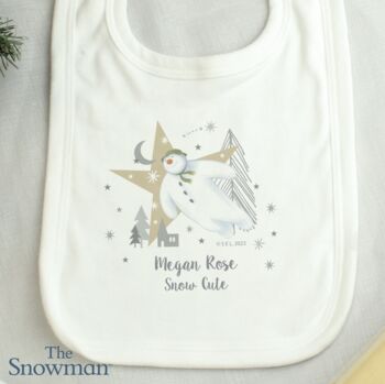Personalised The Snowman Magical Adventure Bib, 3 of 3