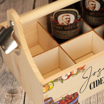 Cider Gift Box Hamper Caddy With Handle, 2 of 2