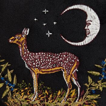 Fable Deer And Moon Embroidered Saddle Bag, 5 of 7