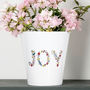 Personalised Floral Plant Pot, thumbnail 1 of 4