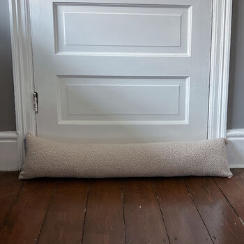 Sherpa Fluffy Sheep Door Draught Excluder Cream, 3 of 4
