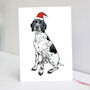 Black German Shorthaired Pointer Christmas Card, thumbnail 1 of 6