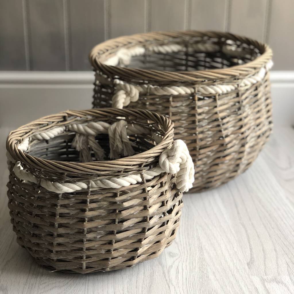 set of two nautical storage baskets by the nautical home