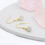 Natural Jade Hook Earrings In Sterling Silver, thumbnail 8 of 12