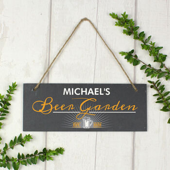 Personalised Beer Garden Slate Hanging Sign, 3 of 5