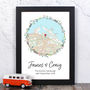 Personalised Map Print For Wedding / Engagement Etc, thumbnail 3 of 6