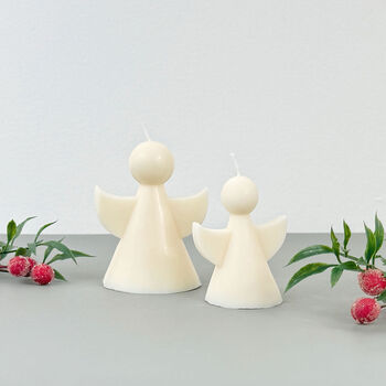 White Christmas Angel Candle And Christmas Decoration, 3 of 11