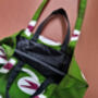 African Print Tote Bag | Iyara Green Bird Print, thumbnail 3 of 3