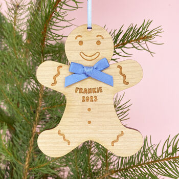 First Christmas 2023 Gingerbread Man Tree Decoration, 2 of 2