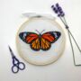Butterfly Embroidery Kit, Beginners Kit, thumbnail 3 of 9