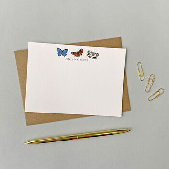 Personalised Butterfly Correspondence Cards, 3 of 4