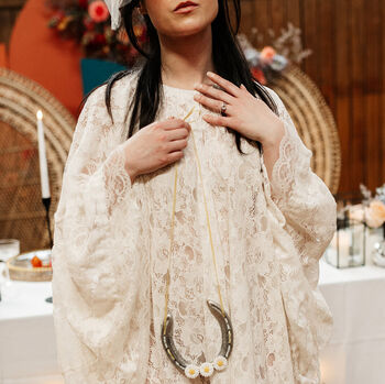 Personalised Daisy Charm Lucky Wedding Horseshoe, 5 of 11