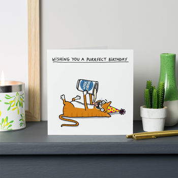 Purrfect Birthday Cat Card, 2 of 2