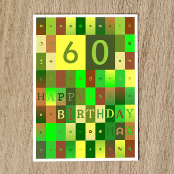 Personalised 60th Birthday Card Age And Name 1965, 10 of 10