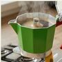 Italian Moka Pot Espresso Maker In Green And Yellow, thumbnail 4 of 8