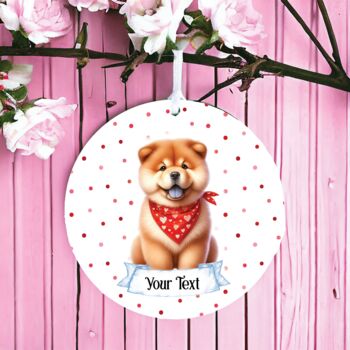 Personalised Chow Chow Wearing A Red Bandana, 2 of 2