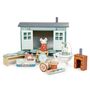 Wooden Toy Shepherd's Hut With Mouse Family 3yrs+, thumbnail 5 of 7
