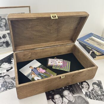 Personalised In Loving Memory Wooden Keepsake Box, 8 of 11