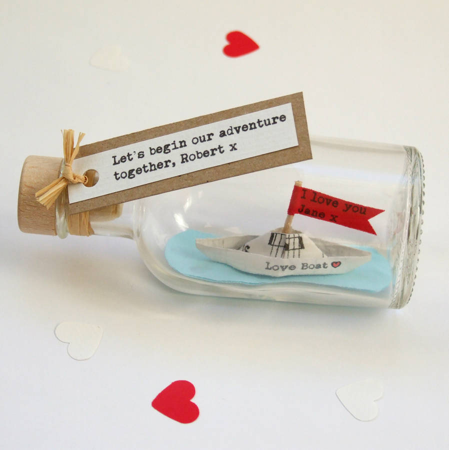 Personalised Love Boat Anniversary Or Wedding Gift By Made ...