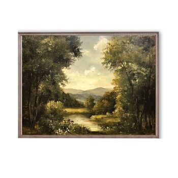 Vintage Countryside Landscape Art Print | English Rural Wall Art | Home Decor, 2 of 10