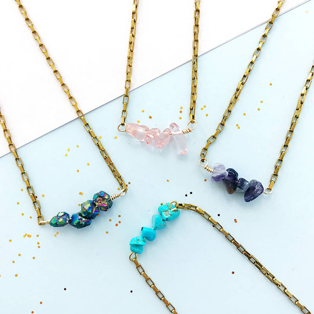 personalised gemstone choker by eclectic eccentricity