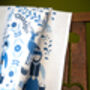 Delft Blue Tea Towel 100% Cotton Woodland, thumbnail 9 of 9