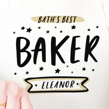 Personalised 'Best Baker' Apron, 3 of 4