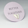 'Better Together' Sterling Silver Heart Stud Earrings, thumbnail 3 of 7