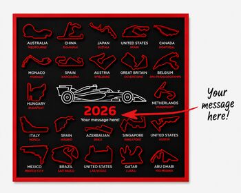 2026 Personalised Racing Calendar, 3 of 4