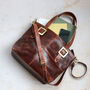 Large Brown Leather Buckle Tote Bag, thumbnail 2 of 5