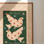 ‘Dreamer’, Celestial Doves Art Print Bohemian Tarot Poster, thumbnail 2 of 2