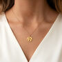 World Coin Pendant Necklace For Her 18k Gold Plated, thumbnail 1 of 4