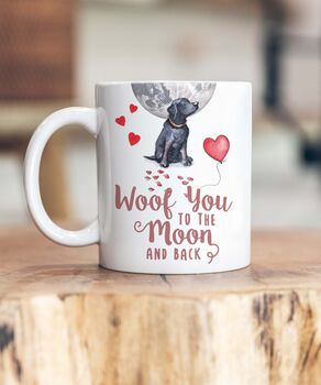 Dog Breed To The Moon Ceramic Mug, 7 of 11