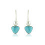 Turquoise And Pearl Drop Earrings, thumbnail 1 of 2