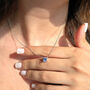 Blue Topaz Moissanite Crystal Sterling Silver Necklace, thumbnail 3 of 6