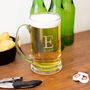 Personalised Initial + Date Etched Glass Tankard, thumbnail 3 of 7