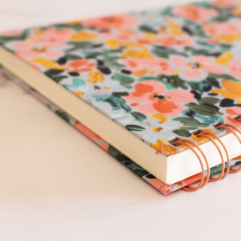 Bloom Blue Notebook/ Personalised Notebook/ Gift, 8 of 10