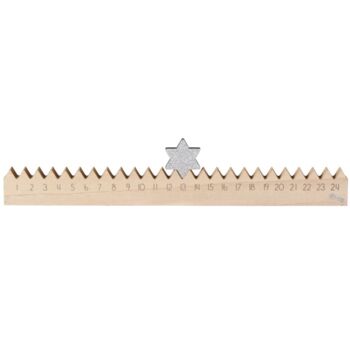 Christmas Silver Star Wooden Advent Calendar, 2 of 2