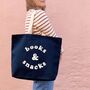 ‘Books And Snacks’ Canvas Tote Bag, thumbnail 1 of 10