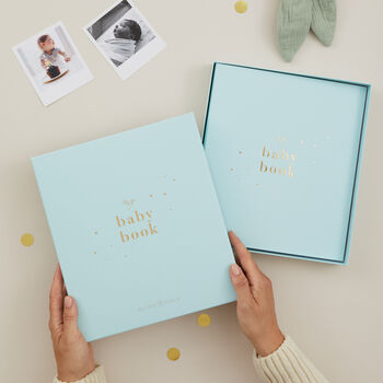 Aqua Baby Memory Book, Baby Record Journal For First Five Years, 2 of 12