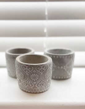 Grey Textured Plant Pots, 4 of 4