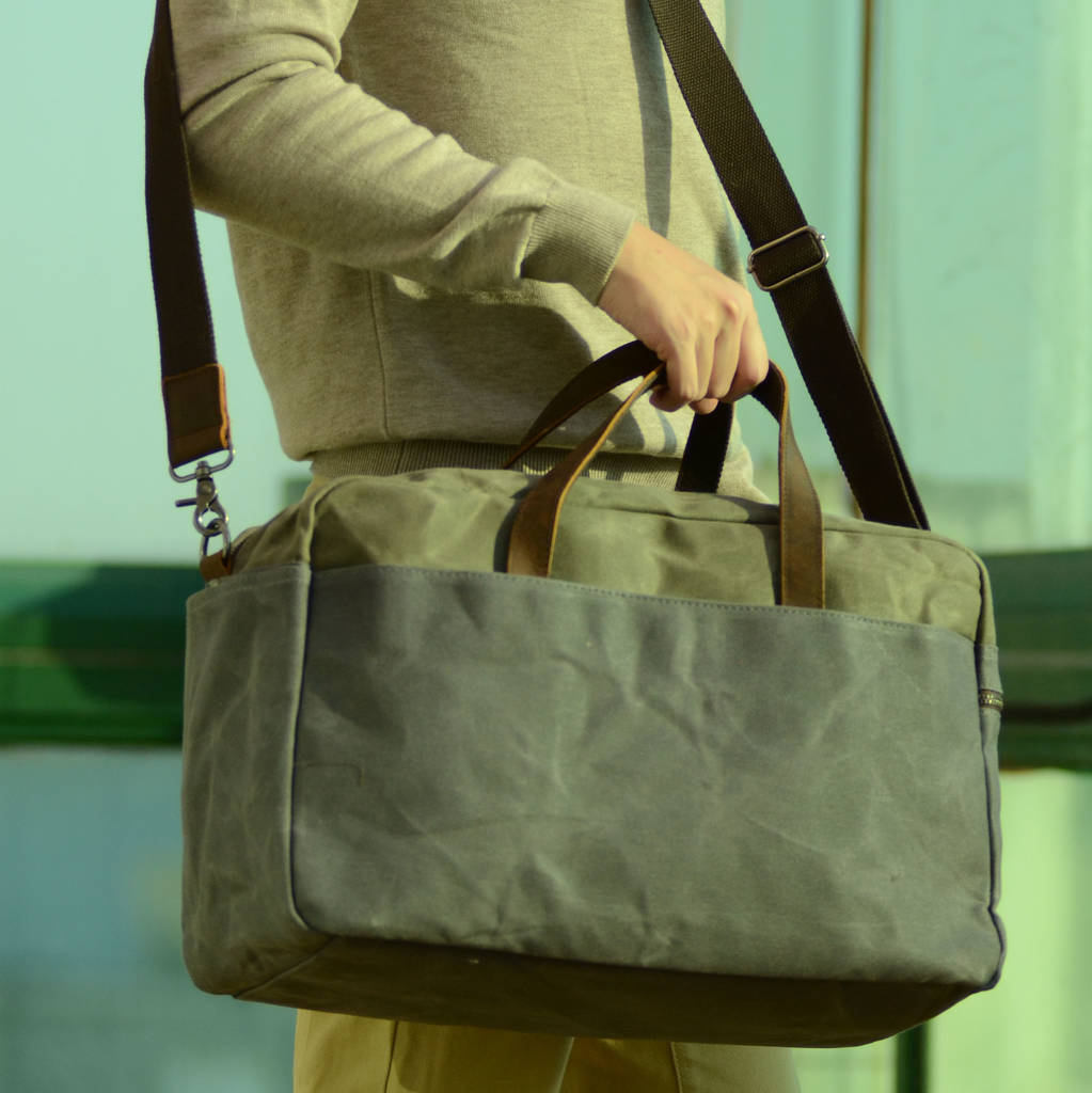 Waxed Canvas Travel Bag By EAZO