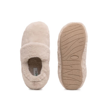 Snug Toes Ivory Women's Heated Slippers With Heatpads, 2 of 6