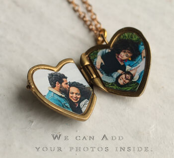 Personalised Heart Star Locket Necklace With Photos, 4 of 10