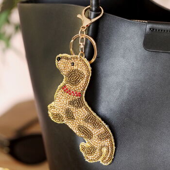 Beaded Sausage Dog Keyring And Bag Charm, 3 of 4