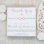 Rose Gold Infinity Clasp Bracelet – Thank You Maid Of Honour, thumbnail 1 of 3